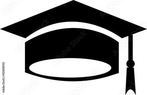 graduation cap icon , university or college graduation hat icon, student graduation cap , student hat outline and filled vector sign. Academic cap linear and full pictogram. Education symbol, logo Dif