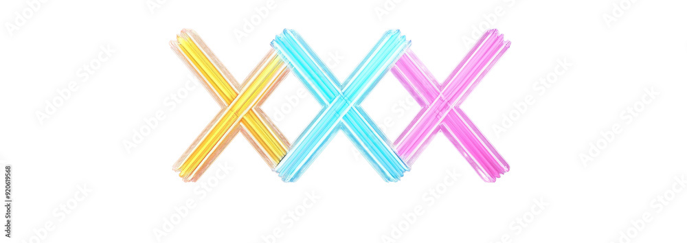 Letter X neon design isolated on transparent background Letter X neon design isolated on transparent background