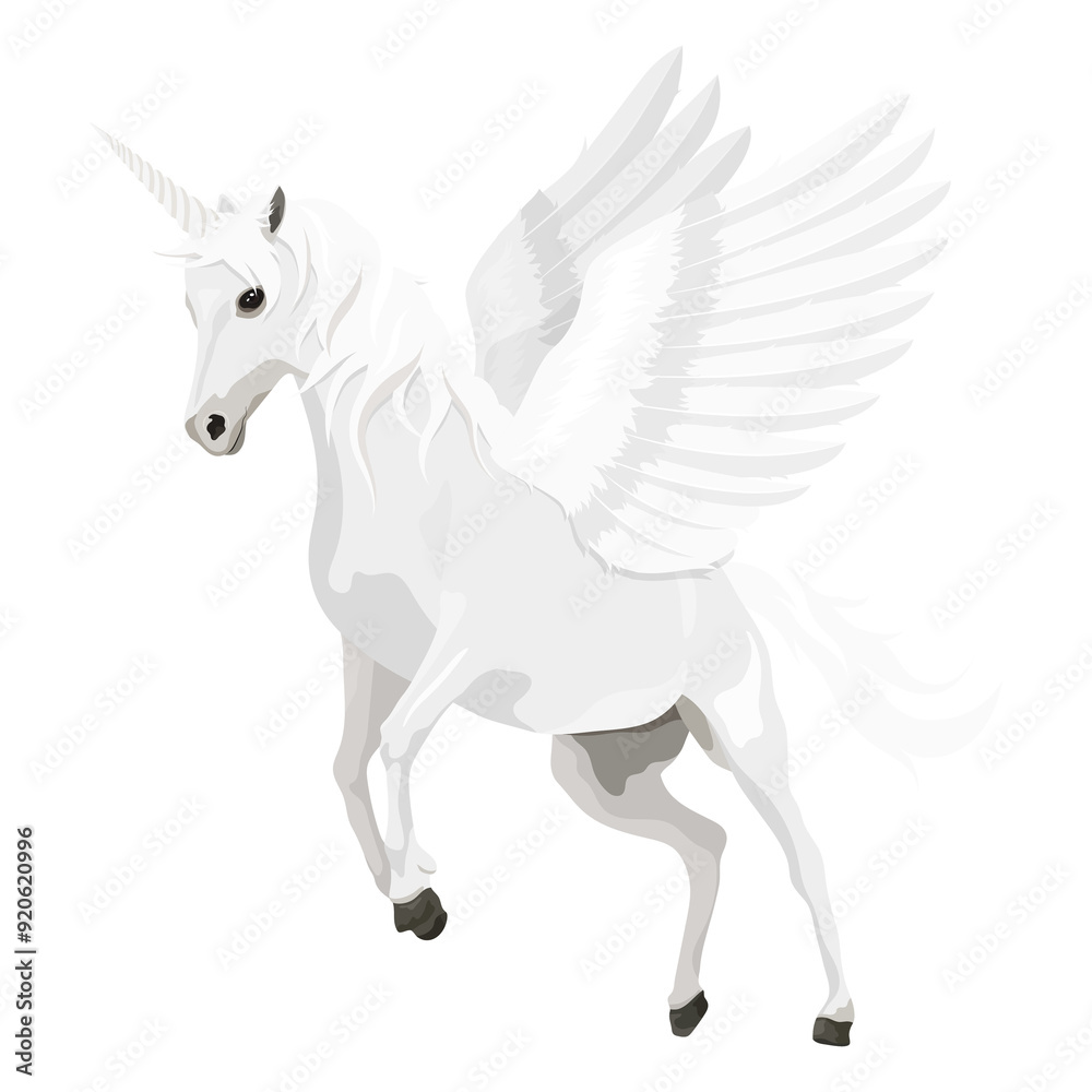 Obraz premium Unicorn png, magical creature illustration sticker, transparent background