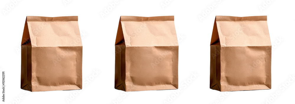 Brown paper lunch bag isolated on transparent background Brown paper lunch bag isolated on transparent background