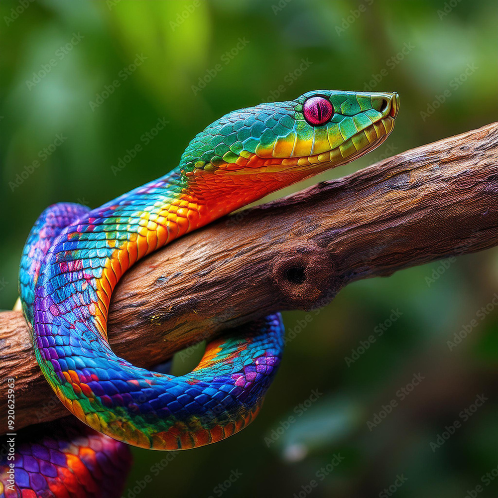 boa, coloré, couleuvre, reptiles, python, originale, animal, faune ...
