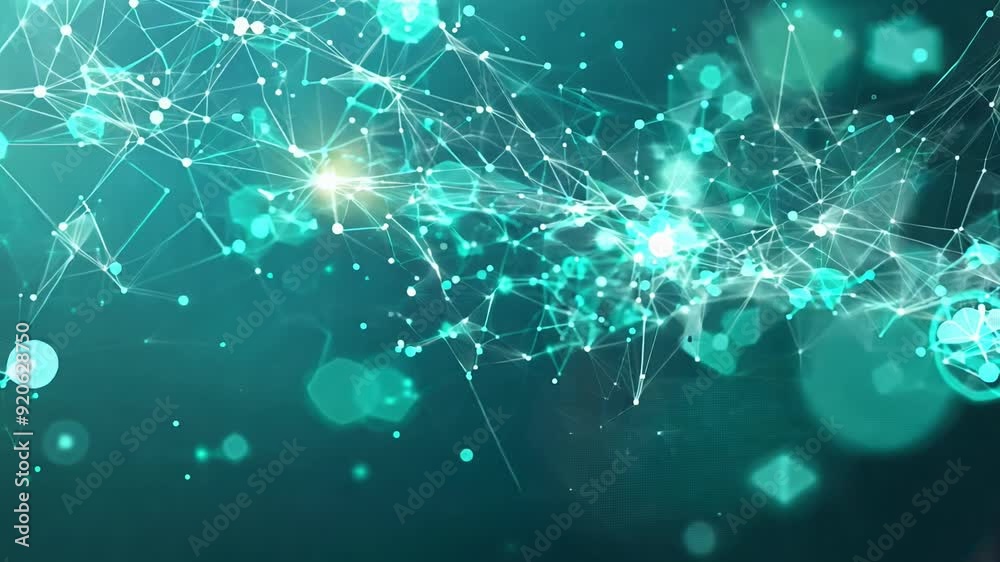 A blue background with a lot of dots and lines A blue background with a lot of dots and lines