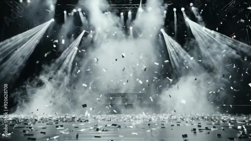 Empty Stage Ready for the Start of the Performance, Anticipation and Excitement