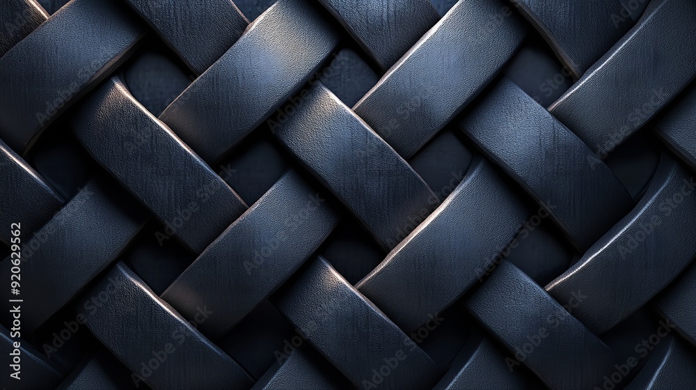 Abstract Geometric Pattern of Dark Blue Hexagons Abstract Geometric Pattern of Dark Blue Hexagons