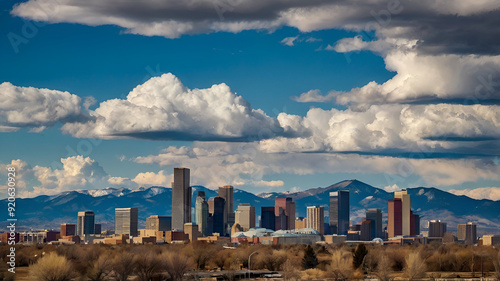 clouds over city