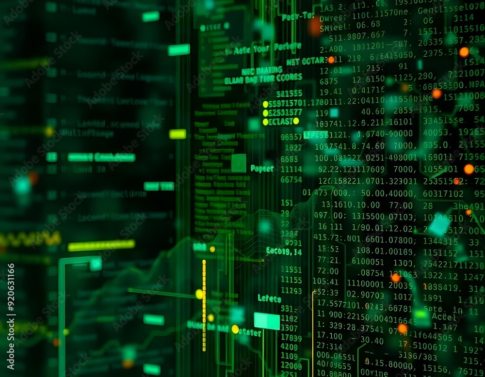 green business data background create with ai green business data background create with ai