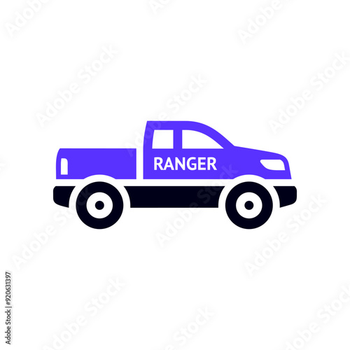 Transport flat icon, square shape