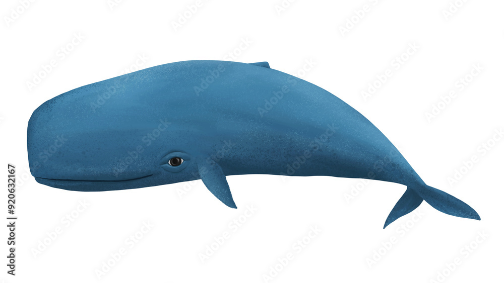 Obraz premium Cute sperm whale png sticker, animal illustration, transparent background