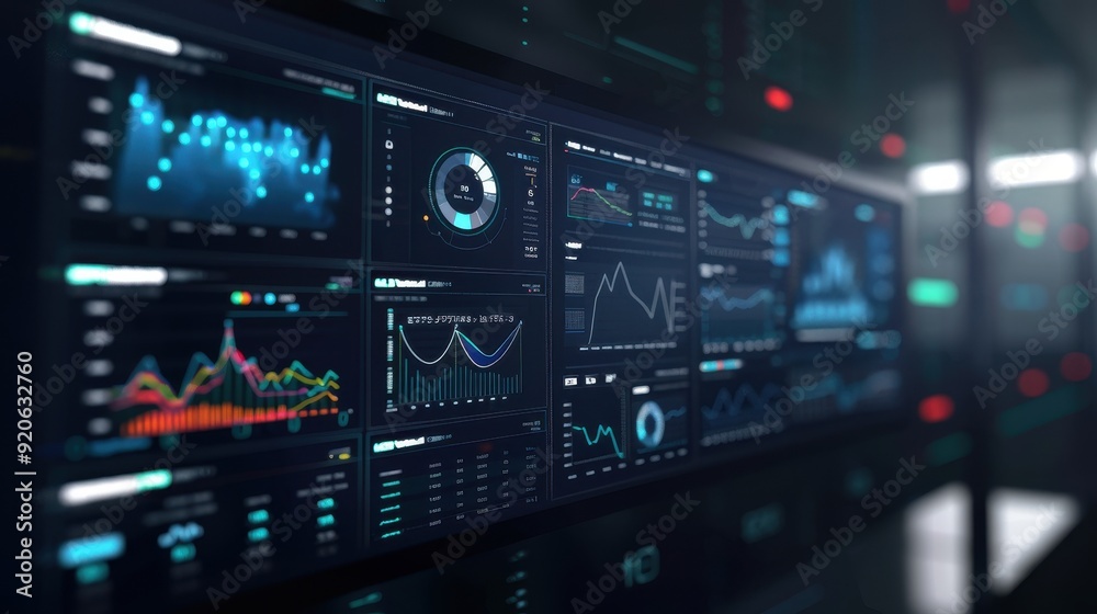 Futuristic financial dashboard with AI-driven analytics and real-time data streams, fintech, cutting-edge technology Futuristic financial dashboard with AI-driven analytics and real-time data streams, fintech, cutting-edge technology