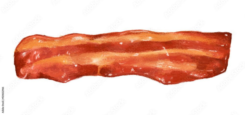 Smoked bacon png food, transparent background Smoked bacon png food, transparent background