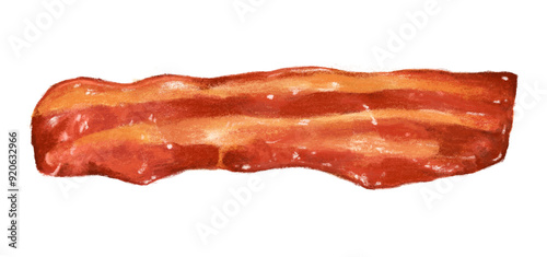 Photos Smoked bacon png food, transparent background