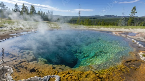 Hverir Hot springs, geothermal area near the katla in iceland. AI generated illustration