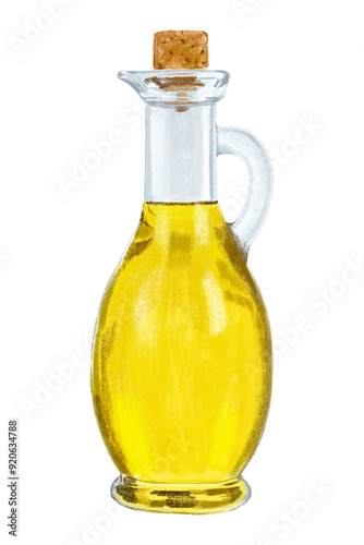 Cooking oil png, aesthetic illustration, transparent background photo