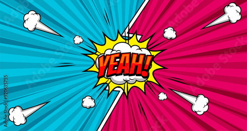 Tableau sur toile Yeah, yes, oh lettering