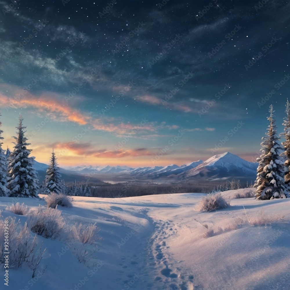 Winter landscape snow covered mountains frozen lake tranquil beauty scenery with winter trees water and blue sky Christmas background generated Ai Winter landscape snow covered mountains frozen lake tranquil beauty scenery with winter trees water and blue sky Christmas background generated Ai