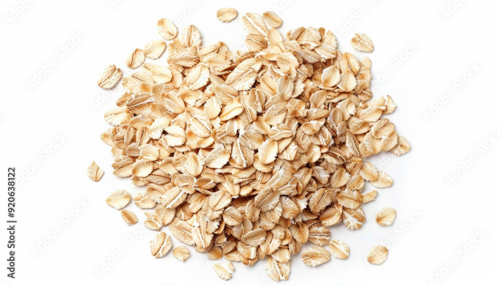 Oat Flakes Isolated on White Background Oat Flakes Isolated on White Background