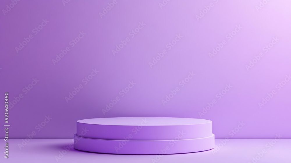 Pastel product placement backdrop, A simple mockup podium is showcased against a calming pastel lavender backdrop. The podium's understated design makes it versatile for various Pastel product placement backdrop, A simple mockup podium is showcased against a calming pastel lavender backdrop. The podium's understated design makes it versatile for various