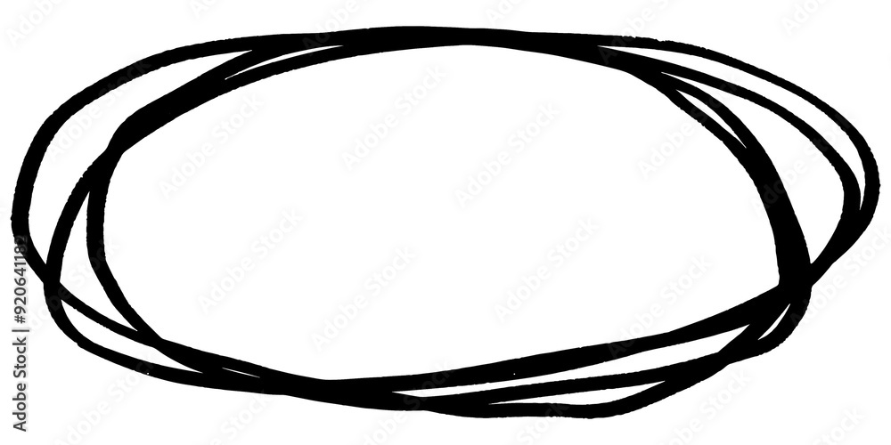 Black oval brush frame png sticker Black oval brush frame png sticker