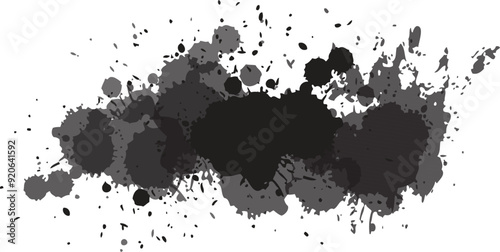 Abstract grungy graffiti black spray paint brush