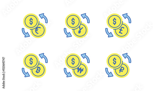 Currency exchange money US dollar. Money conversion.