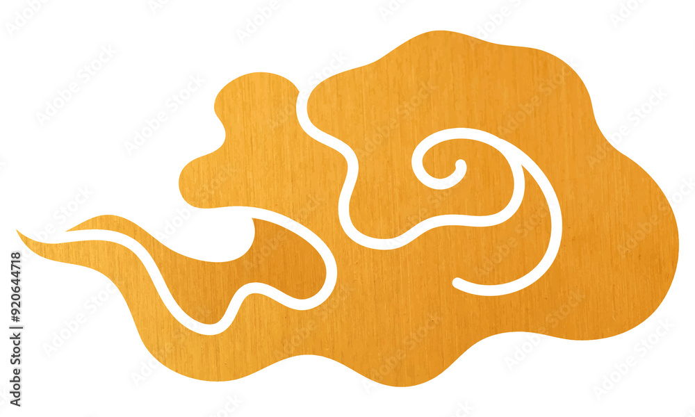 Gold cloud png sticker, Japanese oriental clipart Gold cloud png sticker, Japanese oriental clipart