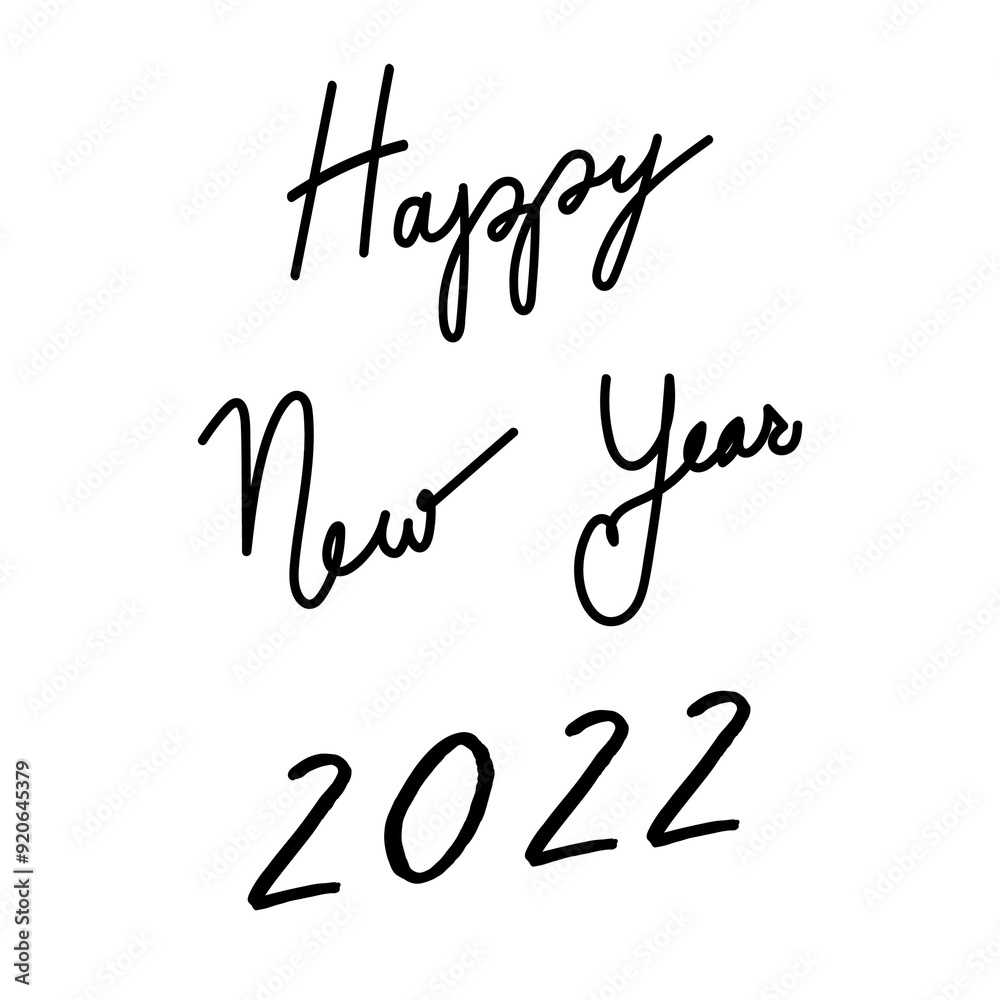 New Year 2022 png sticker typography, minimal ink hand drawn greeting New Year 2022 png sticker typography, minimal ink hand drawn greeting