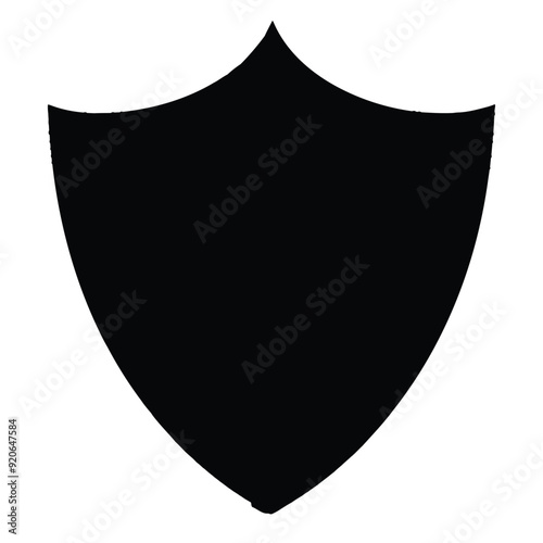 Sheild silhouette vector.