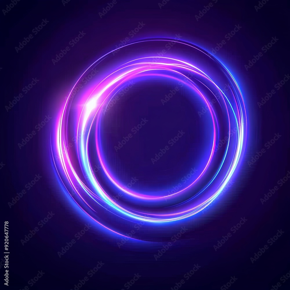 Neon swirl. Curved purple line light effect. Blue portal or energy tunnel. Glowing swirling background. Shining magic portal. Vector abstract Neon swirl. Curved purple line light effect. Blue portal or energy tunnel. Glowing swirling background. Shining magic portal. Vector abstract