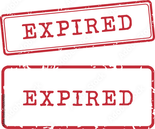 Expired Rubber Stamp Vector Set