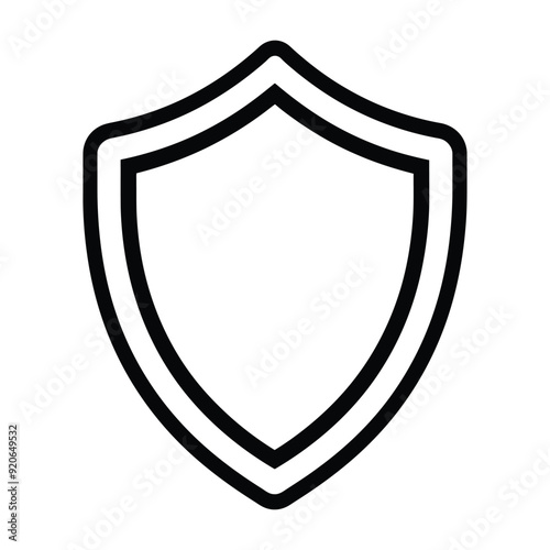 Sheild silhouette vector.