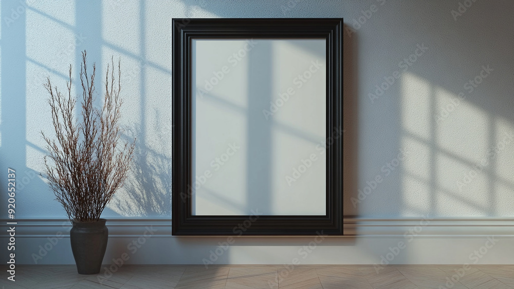 Simple Vertical Frame on Clean White Background Simple Vertical Frame on Clean White Background