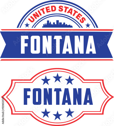 Fontana California Vector Set