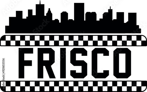 Photos Frisco Texas Skyline Silhouette Vector