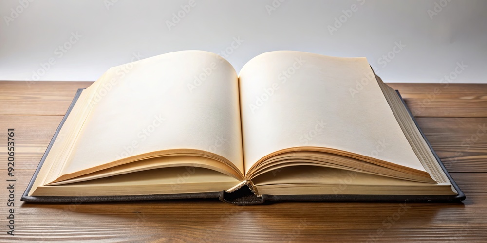 An open book with blank pages, ideal for mockups and educational concepts An open book with blank pages, ideal for mockups and educational concepts