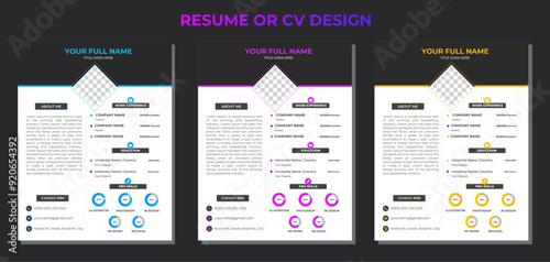 Clean and minimal resume or CV template.