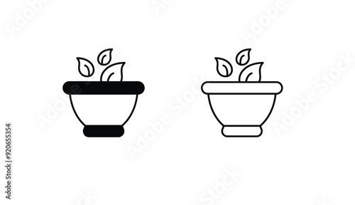 Naturopathy icon design with white background stock illustration