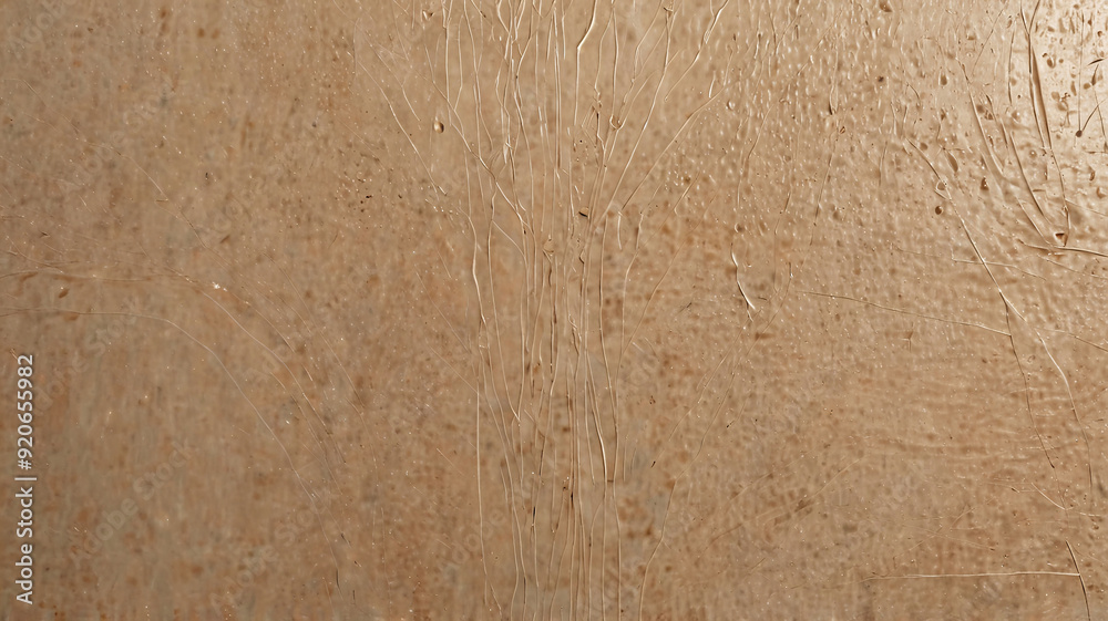 Fototapeta premium This image shows a brown textured plaster surface with visible lines and patterns, adding a natural, organic feel.