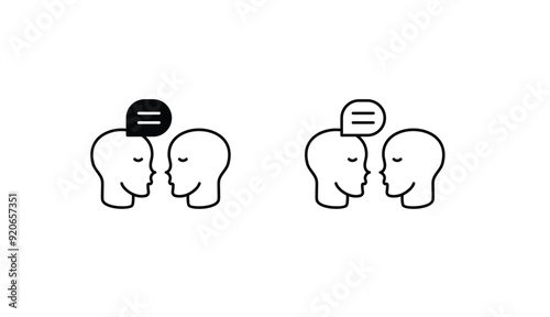 Speech Therapy icon design with white background stock illustration