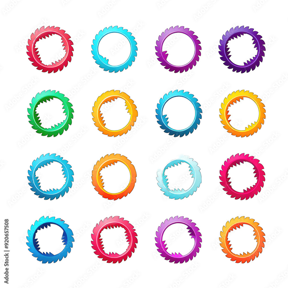 different round loaders flat icon set different round loaders flat icon set