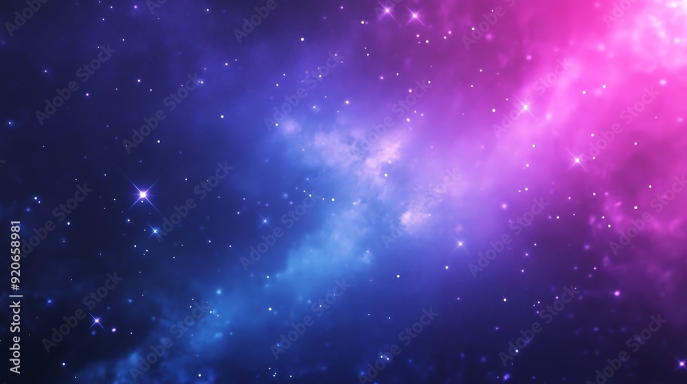 Fototapeta premium Cosmic Glow: A Dreamy Night Sky