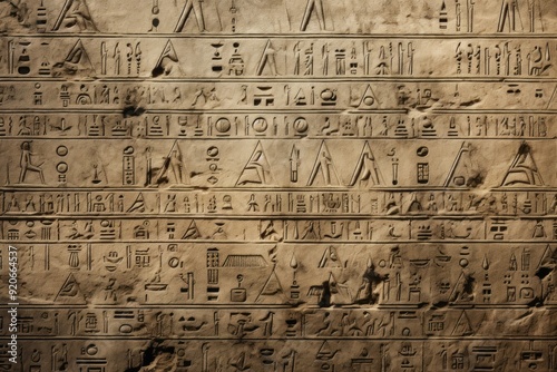 Wallpaper Mural Close-up of hieroglyphics on the pyramid walls. Torontodigital.ca