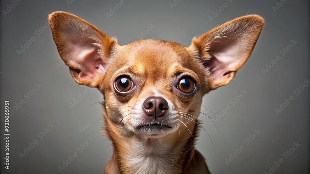 Adorable brown Chihuahua dog with big expressive eyes and floppy ears Adorable brown Chihuahua dog with big expressive eyes and floppy ears