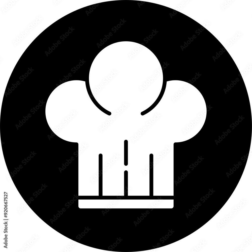 Chef hat icon block vector illustration Chef hat icon block vector illustration