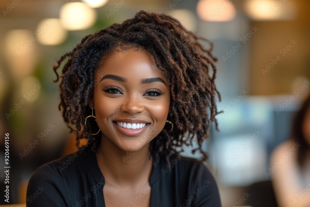 Happy African American business apprentice having meeting with her mentor in the office, Generative AI