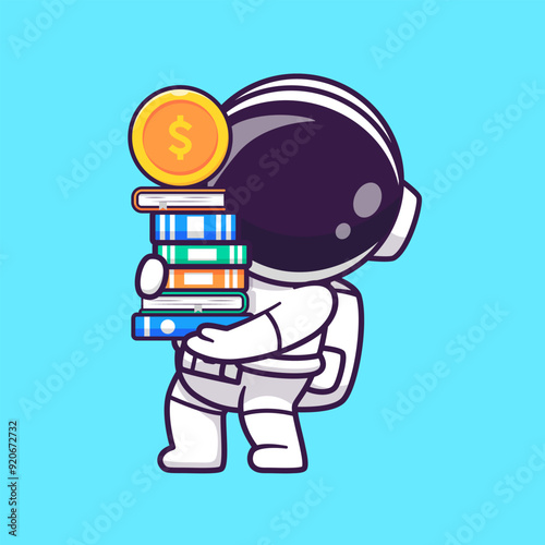 Cute Astronaut Bring Books With Gold Coin Cartoon Vector
Icon Illustration Science Education Icon Concept Isolated
Premium Vector. Flat Cartoon Style