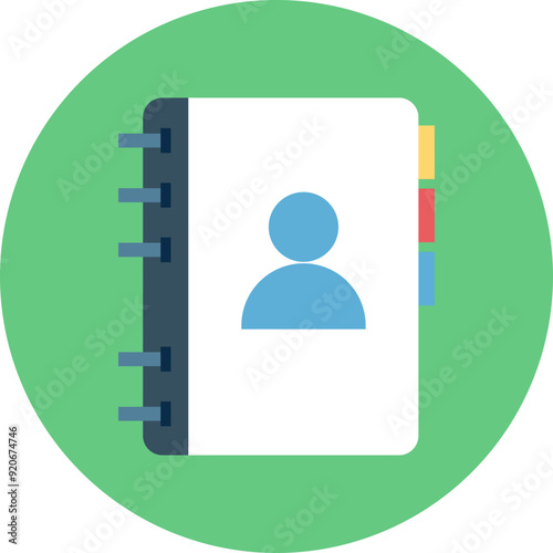 Phone Directory vector icon in background style 