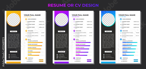 Resume and CV design template.