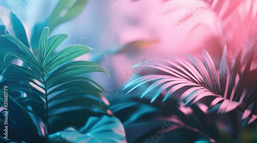 A close up of a leafy green plant with a pinkish hue