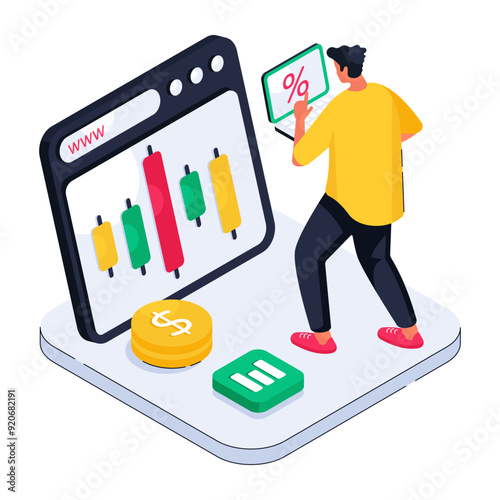 Premium design illustration of web Boxplot 

