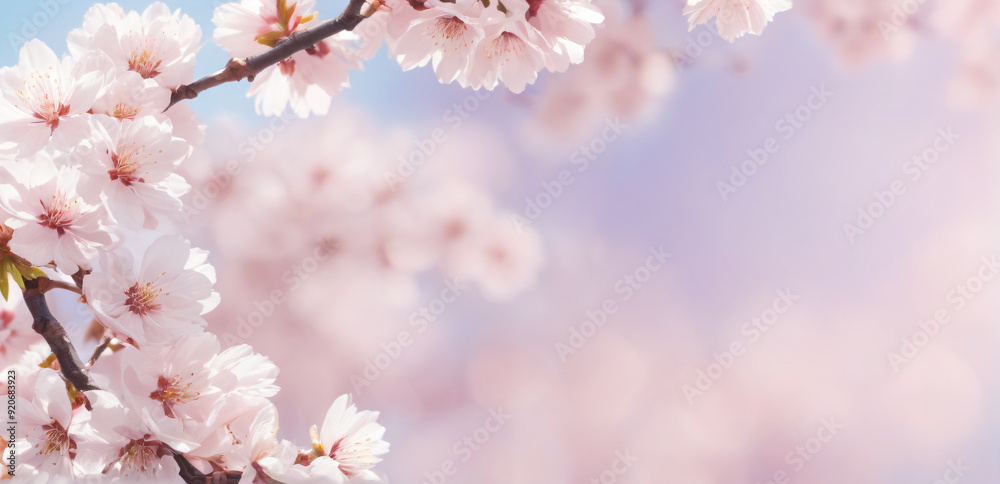 Sakura. Branches with pink flowers on a plain background for publications. Sakura. Branches with pink flowers on a plain background for publications.